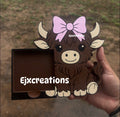 Cow sticky notepad holder
