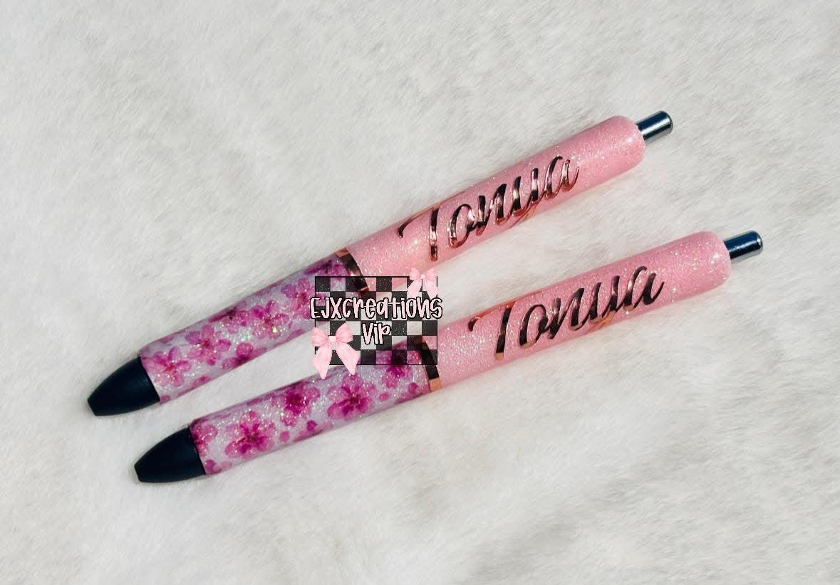 Custom cherry blossom pen