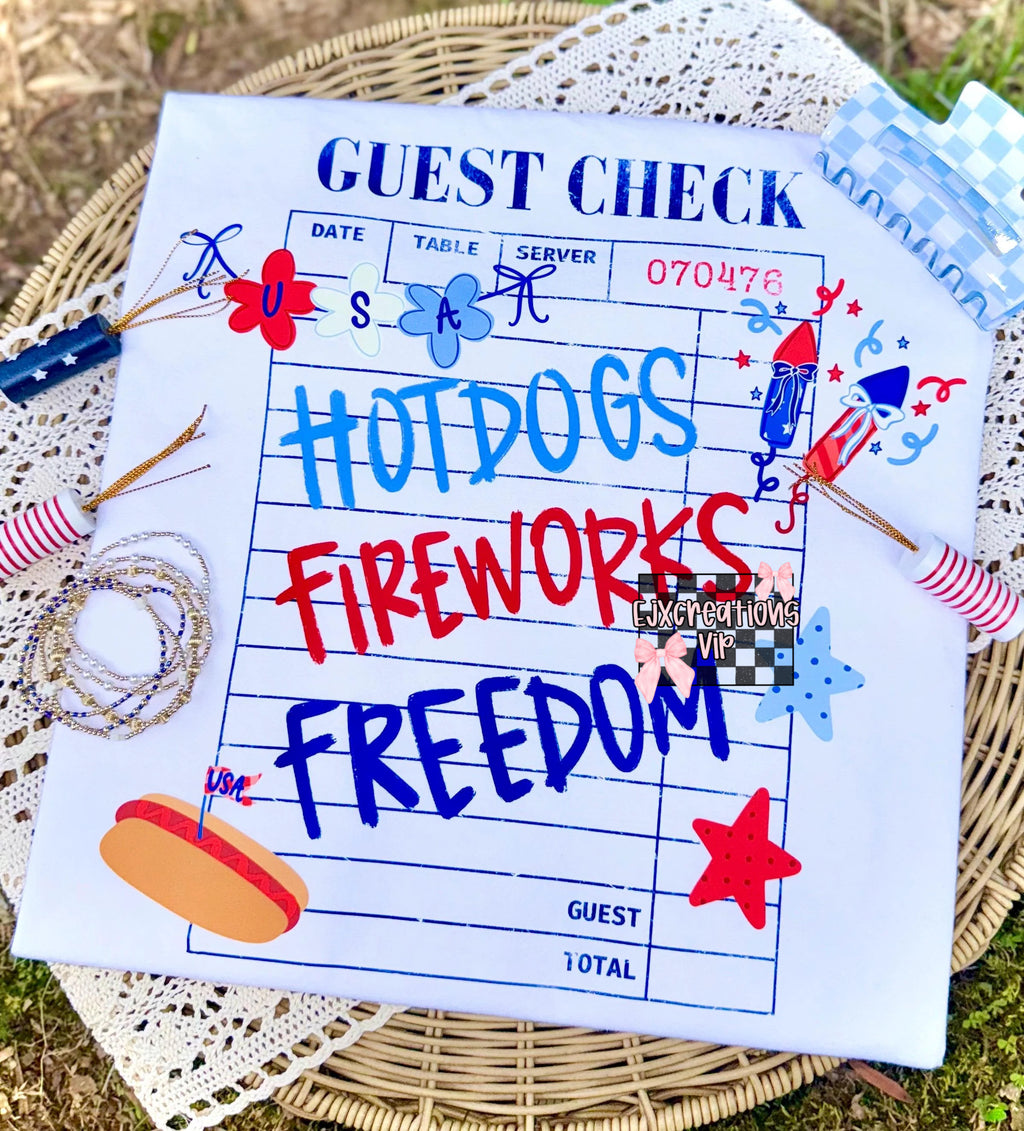 Hot dog, fireworks, freedom